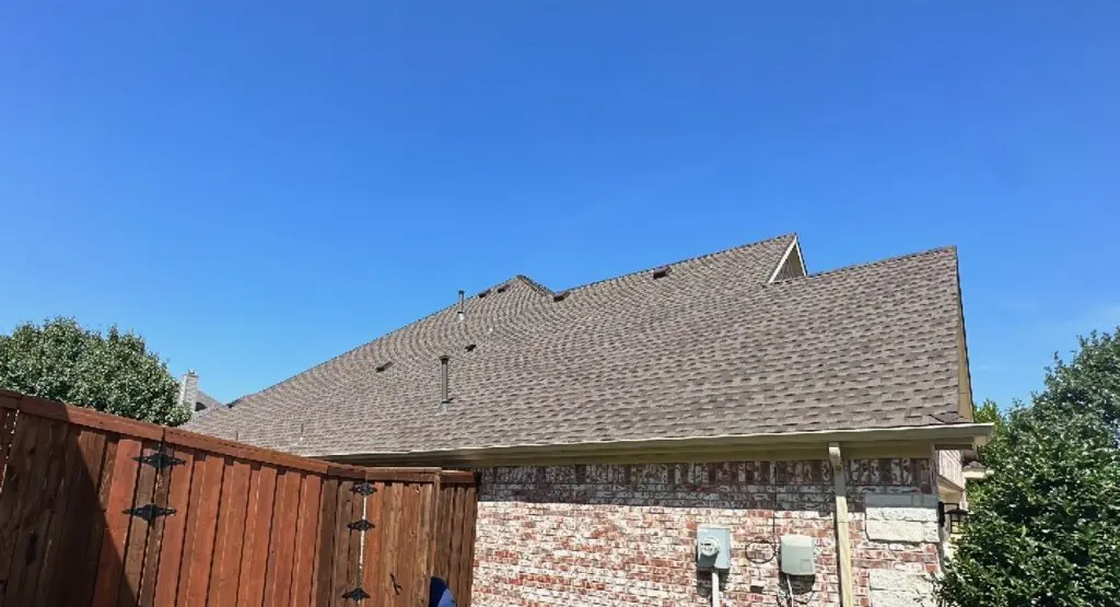Completed roof replacement project in Greenville